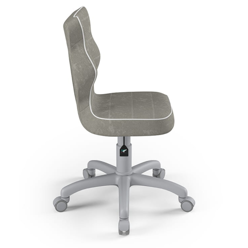 Ergonomiczne krzesło do biurka dla dziecka 6–10 lat na kółkach Entelo Petit – szare