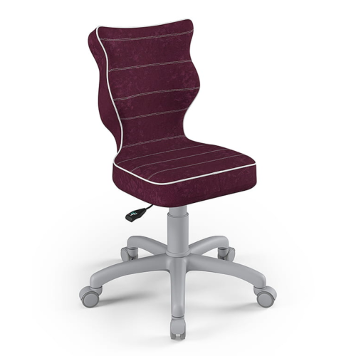 Ergonomiczne krzesło do biurka dla dziecka 6–10 lat na kółkach Entelo Petit – fioletowe