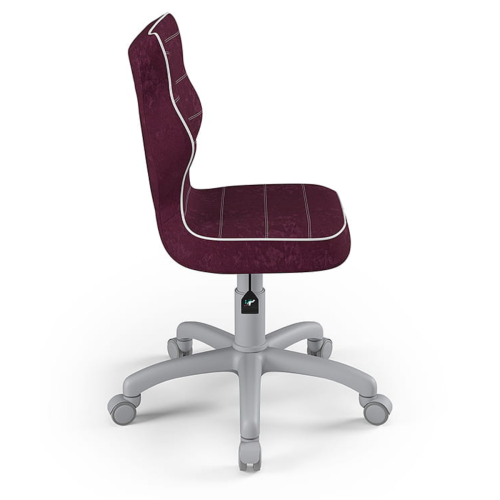 Ergonomiczne krzesło do biurka dla dziecka 6–10 lat na kółkach Entelo Petit – fioletowe