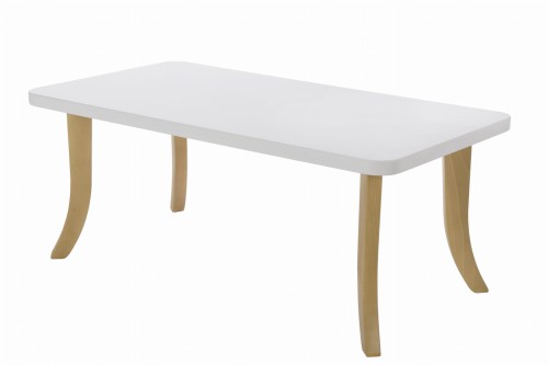 Stolik dla dziecka prostokątny drewniane nogi