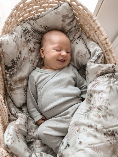 Pościel do łóżeczka z wypełnieniem 75x90 100% Bambus – wzór tęcza, kolory pastelowe, turkus, żółty, różowy, czerwony